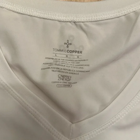 Tommie Copper Women’s CZ short sleeve V Neck t shirt white - Picture 3 of 6